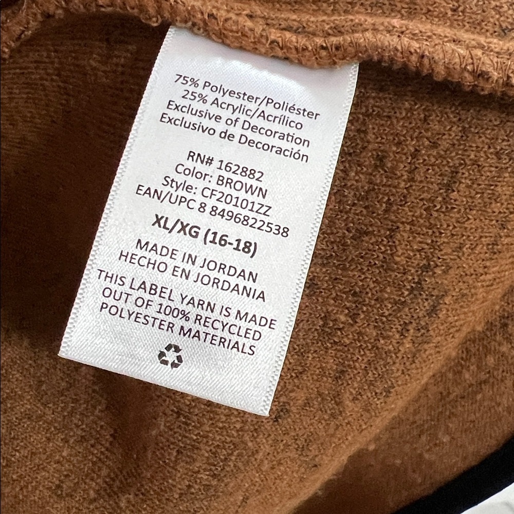 Athlux Cozy Sherpa Fleece Full-Zip Jacket with Black Accents Rust Size XL - Picture 5 of 8